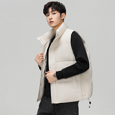 批发跨境直播爆款潮牌冬季无袖立领羽绒马甲<b class='q'>男士</b>新国标高品质保暖外套