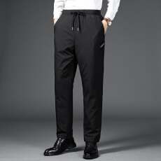 批发冬季加厚保暖羽绒裤男士<b class='q'>中年</b>休闲裤跨境户外鸭绒外穿保暖长裤