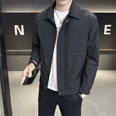 批发跨境立领秋装薄款<b class='q'>外套</b><b class='q'>男士</b>2025秋季新款潮流修身工装褂子男款<b class='q'>夹克</b>