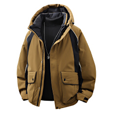 批发秋冬短款羽绒服情侣拼接连帽光板潮流<b class='q'>时尚</b>爆款工装上衣90白鸭绒