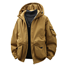 批发跨境秋冬新款羽绒服短款连帽<b class='q'>时尚</b>潮流爆款宽松情侣上衣#90%白鸭绒