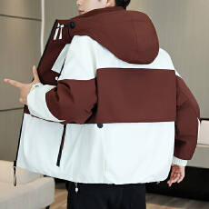 批发跨境2025冬季新款90绒男士羽绒服长袖连帽户外休闲冲锋保暖外套