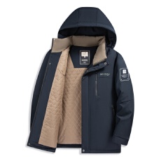 批发跨境冬季男士连帽棉衣加厚外套保暖<b class='q'>棉服</b>超声波牙刷防寒<b class='q'>中老年</b>上衣