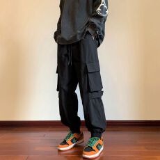 批发跨境伞兵裤2025新款春<b class='q'>夏</b>秋冬潮牌梭织运动工装裤男女港风束脚裤