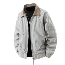 批发跨境复古户外防水<b class='q'>男士</b><b class='q'>外套</b>春秋美式潮牌撞色翻领工装百搭长袖<b class='q'>夹克</b>