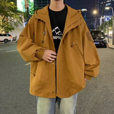 跨境春秋防水夹克男户外冲锋衣连帽工装风鸟家同款高品质风衣外套