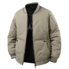 批发跨境新款羽绒棉衣男士棒球服开衫上衣外套冬季商务休闲加厚保暖