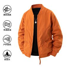 批发跨境春秋潮流夹克男士休闲外套情侣款潮牌宽松百搭棒球领夹克上衣