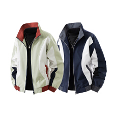 批发跨境<b class='q'>男士</b>防水<b class='q'>夹克</b>春秋冬休闲宽松情侣立领工装防泼水潮流时尚<b class='q'>外套</b>