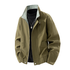 批发跨境潮流时尚<b class='q'>男</b>士防水夹克春秋冬休闲宽松情侣立领工装上衣外套