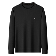 批发跨境秋冬装新款高级纯色圆领套头卫衣男宽松防风时尚长袖商务上衣