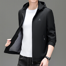 批发跨境春秋冬休闲带帽外套爸爸装夹克耐磨防泼水商务男装<b class='q'>中老年</b>外套