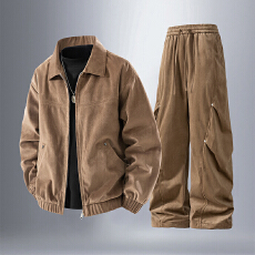 跨境春秋潮牌美式工装翻领夹克男士复古宽松潮流外套青年时尚上衣