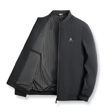 批发跨境春秋新款立领<b class='q'>商务</b><b class='q'>休闲</b>时尚夹克男士中青年中老年百搭外套上衣