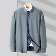 批发跨境春秋新款立领<b class='q'>商务</b><b class='q'>休闲</b>时尚夹克男士中青年中老年百搭外套上衣