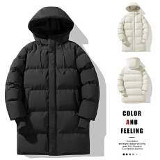 新款冬季新款棉衣大码男士韩版休闲百搭保暖石墨烯棉服外套中长款