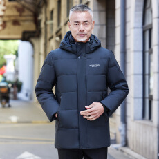 批发跨境新款冬季户外中老年中长款装羽绒服加厚爸爸爷爷男士羽绒服