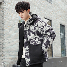 批发秋冬季新品情侣款连帽白鸭绒羽绒服男士短款青年学生白鸭绒外套