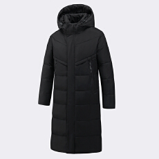 批发跨境男士户外长款运动羽绒服连帽过膝保暖长版白鸭绒光版情侣外套