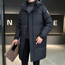 批发跨境户外工装运动连帽外套羽绒服男女中长款高品质国标连帽外套