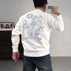 批发印花春秋冬<b class='q'>卫衣</b>男士春秋冬韩版新款圆领宽松打底上衣港风潮流<b class='q'>长袖</b>