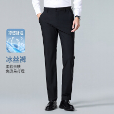 批发跨境<b class='q'>男</b>士春夏高品质轻商务<b class='q'>休闲</b>裤中青年通勤直筒西裤高弹<b class='q'>男</b>装长裤