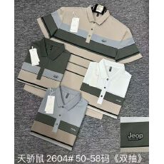 批发跨境夏季新款<b class='q'>男</b>士短袖T恤条纹外贸中老年爸爸款休闲宽松<b class='q'>POLO</b><b class='q'>衫</b>