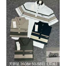 批发跨境夏季新款<b class='q'>男</b>士短袖T恤条纹外贸中老年爸爸款休闲宽松<b class='q'>POLO</b><b class='q'>衫</b>