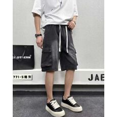 跨境实体店高品质男士新款洗水牛仔裤夏季休闲宽松潮流工装短裤