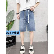 批发跨境实体店高品质男士新款洗水牛仔裤<b class='q'>夏</b>季休闲宽松潮流工装短裤