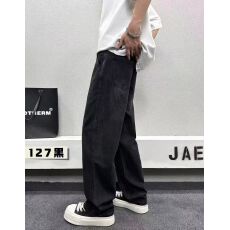 批发实体高品质男士复古蓝洗水牛仔春<b class='q'>夏</b>秋冬潮流痞帅直筒宽松阔腿长裤