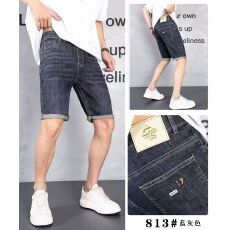 批发实体店高品质男士<b class='q'>夏</b>季洗水牛仔中裤潮流百搭直筒宽松休闲运动短裤