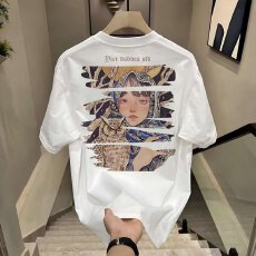 批发新款短袖t恤男夏季韩版潮流简约半袖上衣港风宽松休闲潮牌体恤衫