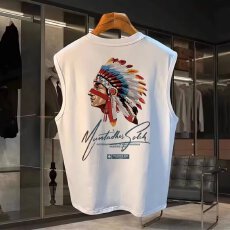 跨境男士夏季2026美式复古街拍风港风个性印花T恤潮背心男女上衣