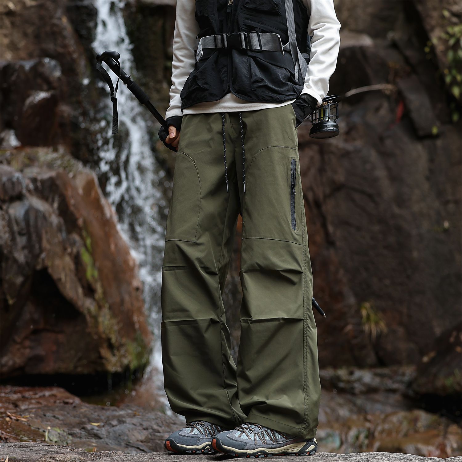 국경 간 야외 세 국방 부드러운 껍질 아웃도어 팬츠 남자 봄 여름 낙하산 병 바지 워크웨어 바지 기능 바지 루즈핏 반바지