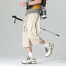 批发登山户外<b class='q'>运动</b>七分裤新款男女夏季薄款透气宽松休闲短裤伞兵工装裤