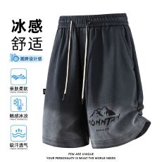 批发男士潮牌夏季五分针织休闲短裤休闲宽松薄款蓝球重磅透气运动中裤