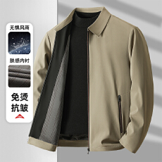 批发跨境春秋冬<b class='q'>男</b>士夹克中老年爸爸装商务<b class='q'>休闲</b>翻领潮流舒适上衣<b class='q'>男</b><b class='q'>外套</b>
