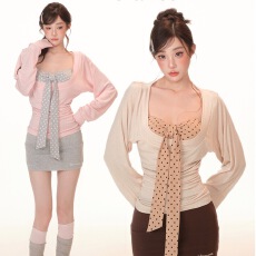 批发原版面料加胸垫防滑带秋季二件套长袖打底衫上衣+抹胸套装女