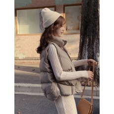 批发冬季羽绒马甲外套女2026新款小个子短款背心棉服马夹洋气时髦棉袄
