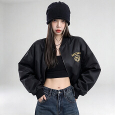 批发短款外套女刺绣<b class='q'>棒球</b>服2026春秋季休闲百搭显瘦个性街头夹克衫外穿