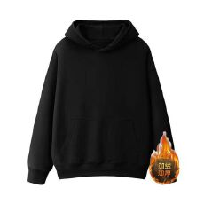 批发有绳儿童加绒宽松连帽卫衣光板空白版 |纯棉华棉复合银狐绒410克