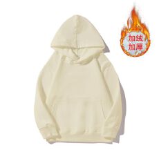 批发儿童加绒连帽卫衣光板空白版 | 全消光仿棉华棉复合银狐绒420克