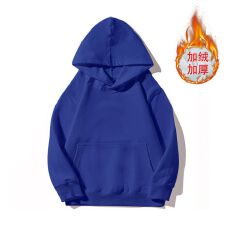 批发儿童加绒连帽卫衣光板空白版 | 全消光仿棉华棉复合银狐绒420克