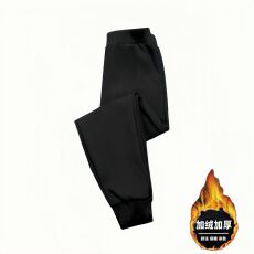 批发<b class='q'>儿童</b>加绒卫裤仿棉华棉复合真超光板束脚裤男女童小脚裤光版可拿散