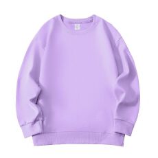 全消光仿棉华棉复合牛奶丝320克儿童薄款宽松圆领卫衣光板空白版