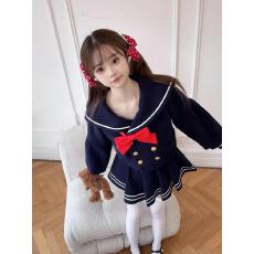 批发新款可爱<b class='q'>制服</b>学院减龄蝴蝶结水手服<b class='q'>海军</b>领上衣高腰百褶裙两件套女