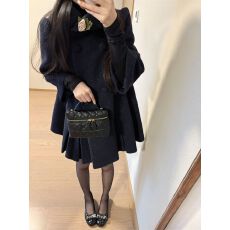 批发韩系千金复古高级感双排扣毛呢外套秋冬新款加厚中<b class='q'>长款</b>呢子大衣女