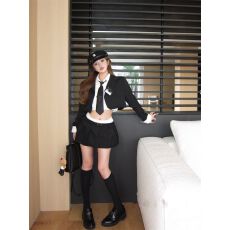 批发秋冬新款短款衬衣西装外套拼接短裙三件<b class='q'>女</b>小众辣妹气质显瘦套装裙