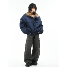 批发冬季美式棉服工装夹克男宽松潮牌大码防风冲锋衣男士红色休闲外套